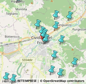 Mappa Corso Paolino d'Aquileia, 33043 Cividale del Friuli UD, Italia (2.4585)