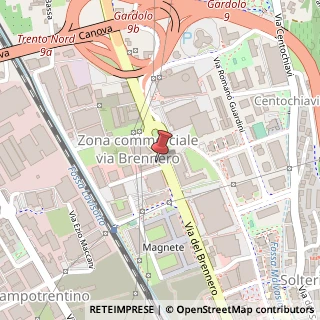 Mappa Via del Brennero, 338, 38121 Trento, Trento (Trentino-Alto Adige)