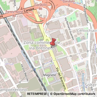 Mappa Via del Brennero, 330, 38100 Trento, Trento (Trentino-Alto Adige)