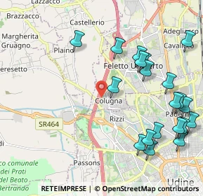 Mappa Via Giuseppe Verdi, 33010 Tavagnacco UD, Italia (2.4805)