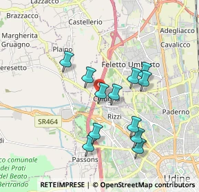 Mappa Via Giuseppe Verdi, 33010 Tavagnacco UD, Italia (1.60583)