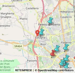 Mappa Via Giuseppe Verdi, 33010 Tavagnacco UD, Italia (3.17091)
