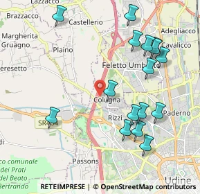 Mappa Via Giuseppe Verdi, 33010 Tavagnacco UD, Italia (2.18188)