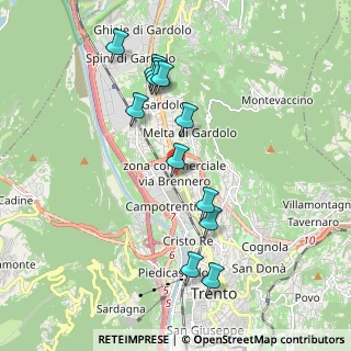 Mappa Via Leopoldo Pergher, 38100 Trento TN, Italia (1.88667)