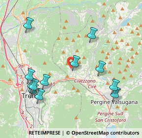 Mappa Via Murialdo, 38045 Civezzano TN, Italia (4.46667)