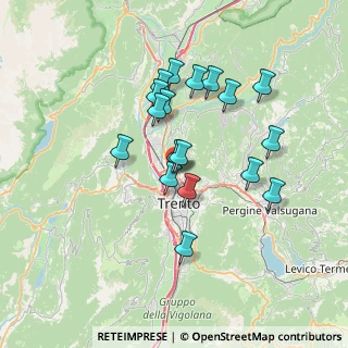 Mappa Via Renato Lunelli, 38100 Trento TN, Italia (6.21167)