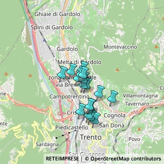 Mappa Via Renato Lunelli, 38100 Trento TN, Italia (1.15235)
