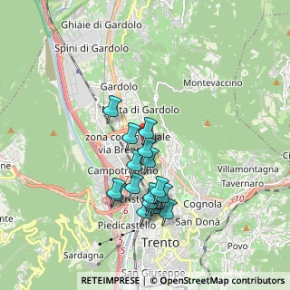 Mappa Via Renato Lunelli, 38100 Trento TN, Italia (1.60824)