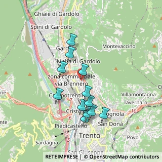 Mappa Via Renato Lunelli, 38100 Trento TN, Italia (1.62833)