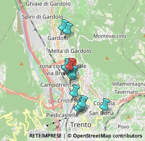 Mappa Via Renato Lunelli, 38100 Trento TN, Italia (1.46667)