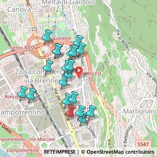 Mappa Via Renato Lunelli, 38100 Trento TN, Italia (0.4365)
