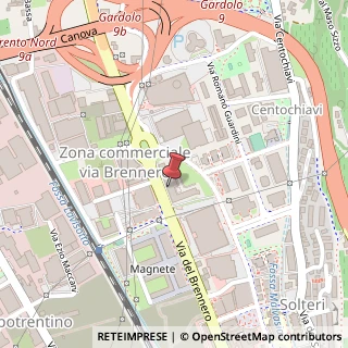 Mappa Via del Brennero, 334, 38121 Trento, Trento (Trentino-Alto Adige)