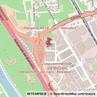 Mappa Via del Commercio, 46, 38121 Trento, Trento (Trentino-Alto Adige)