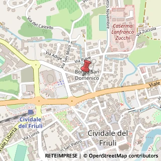 Mappa Borgo San Domenico, 78, 33043 Cividale del Friuli, Udine (Friuli-Venezia Giulia)