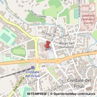 Mappa Viale Foramitti, 8, c/o Centro Commerciale Borc di Cividat, 33043 Cividale del Friuli UD, Italia, 33043 Cividale del Friuli, Udine (Friuli-Venezia Giulia)