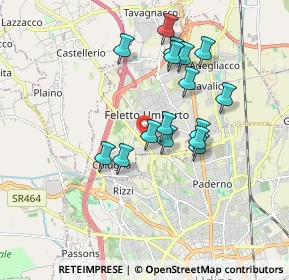 Mappa Via Isonzo, 33010 Feletto Umberto UD, Italia (1.545)