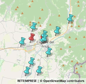 Mappa Viale Foramitti, 33043 Cividale del Friuli UD, Italia (3.235)