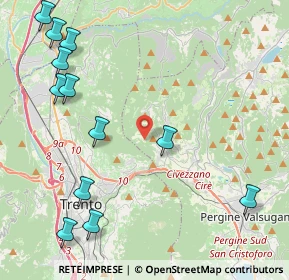 Mappa Frazione Magnago, 38045 Civezzano TN, Italia (5.46417)