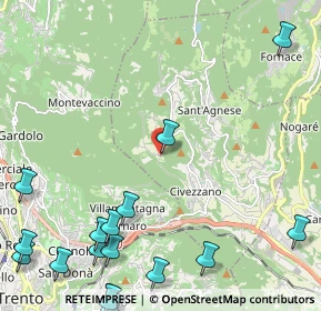 Mappa Frazione Magnago, 38045 Civezzano TN, Italia (3.4565)