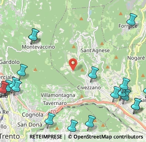 Mappa Frazione Magnago, 38045 Civezzano TN, Italia (3.246)