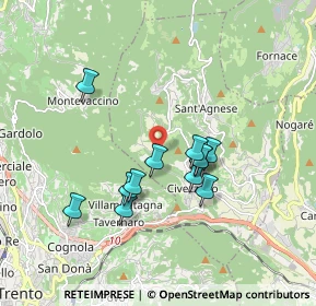 Mappa Frazione Magnago, 38045 Civezzano TN, Italia (1.49167)
