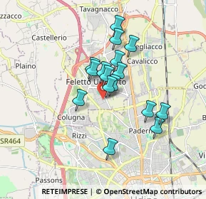 Mappa Via Dolomiti, 33010 Feletto Umberto UD, Italia (1.29875)