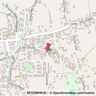 Mappa Piazza Guglielmo Marconi, 9, 33035 Martignacco UD, Italia, 33034 Fagagna, Udine (Friuli-Venezia Giulia)