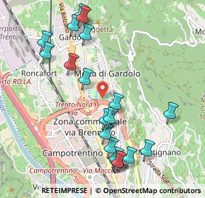 Mappa Via 25 Aprile, 38121 Trento TN, Italia (1.115)