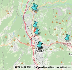 Mappa Via 25 Aprile, 38121 Trento TN, Italia (4.63538)