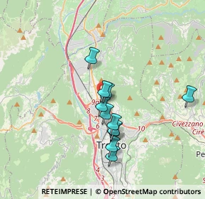 Mappa Via 25 Aprile, 38121 Trento TN, Italia (2.85091)