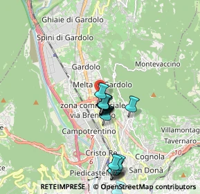 Mappa Via 25 Aprile, 38121 Trento TN, Italia (1.88625)
