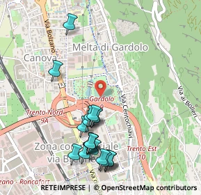 Mappa Via 25 Aprile, 38121 Trento TN, Italia (0.5465)