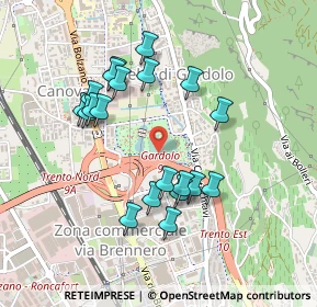 Mappa Via 25 Aprile, 38121 Trento TN, Italia (0.4305)