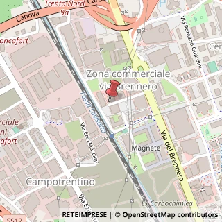 Mappa Via Leopoldo Pergher, 28, 38121 Trento, Trento (Trentino-Alto Adige)