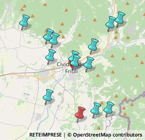 Mappa Via Borgo di Ponte, 33043 Cividale del Friuli UD, Italia (3.92571)