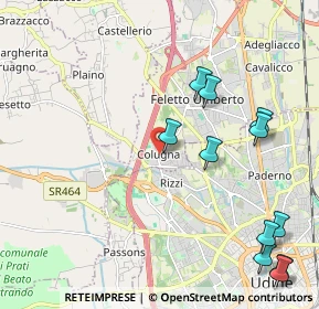 Mappa Piazza Giuseppe Garibaldi, 33010 Colugna UD, Italia (2.55636)