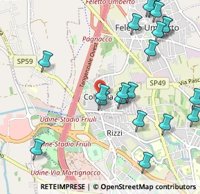 Mappa Piazza Giuseppe Garibaldi, 33010 Colugna UD, Italia (1.2455)