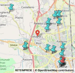 Mappa 33010 Colugna UD, Italia (2.8425)