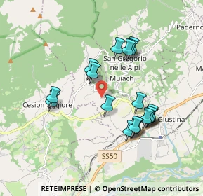 Mappa Via Villa di Pria, 32035 Santa Giustina BL, Italia (1.645)