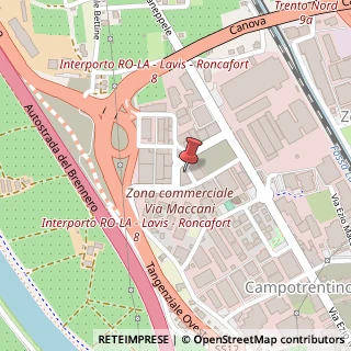 Mappa Via del Commercio, 4, 38121 Trento, Trento (Trentino-Alto Adige)