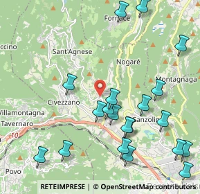 Mappa Via della Madonna Nera, 38045 Civezzano TN, Italia (2.4595)