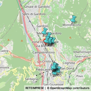 Mappa Via Giuseppe Brunner, 38123 Trento TN, Italia (1.636)