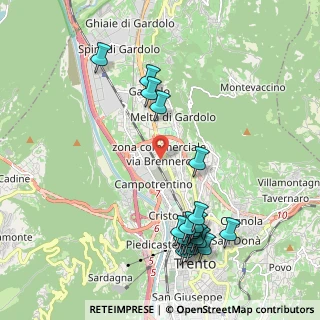 Mappa Via Giuseppe Brunner, 38123 Trento TN, Italia (2.3295)