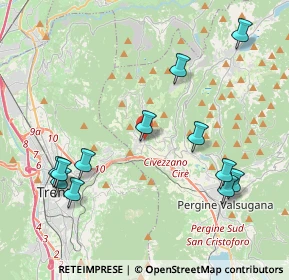 Mappa 38045 Civezzano TN, Italia (4.55333)