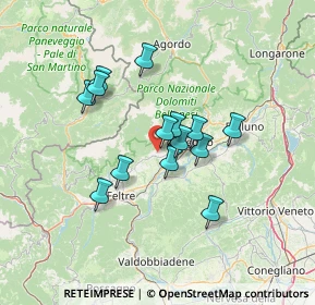 Mappa Via Morzanch, 32035 Santa Giustina BL, Italia (10.63)