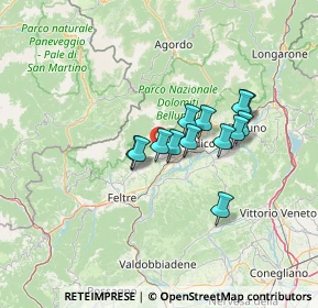 Mappa Via Morzanch, 32035 Santa Giustina BL, Italia (9.69385)