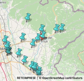 Mappa Via Vittorio Podrecca, 33043 Cividale del Friuli UD, Italia (9.6725)