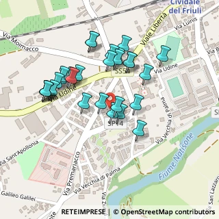 Mappa Via Vittorio Podrecca, 33043 Cividale del Friuli UD, Italia (0.21724)