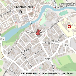 Mappa Via Borgo di Ponte, 34, 33043 Cividale del Friuli, Udine (Friuli-Venezia Giulia)