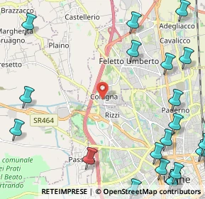 Mappa Via Patrioti, 33010 Tavagnacco UD, Italia (3.3805)